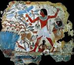 Papyrus Nebamun, Scène de chasse, 1350 avant notre ère